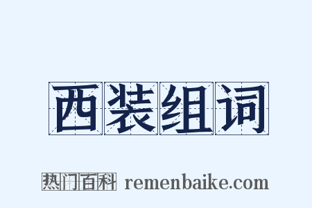 西装组词是什么意思的图片